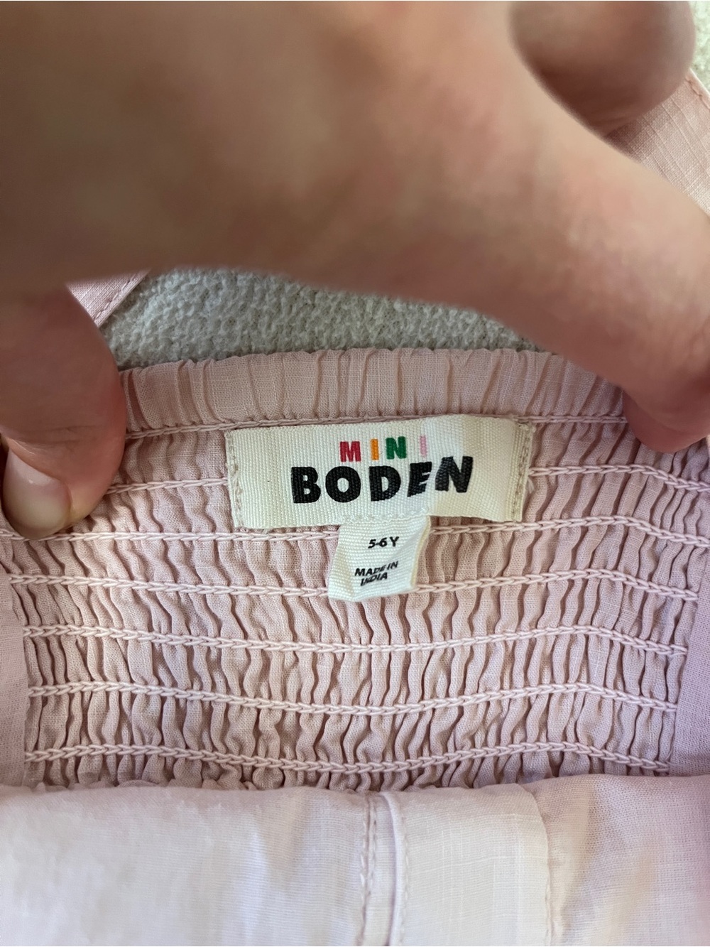 Mini Boden Ice Cream Button Embroidered Appliqué Summer Blush Pink Strap Dress - Picture 8 of 15